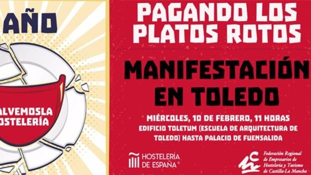 La manifestación de hosteleros sí podrá llegar al Palacio de Fuensalida tras denunciar obstrucción