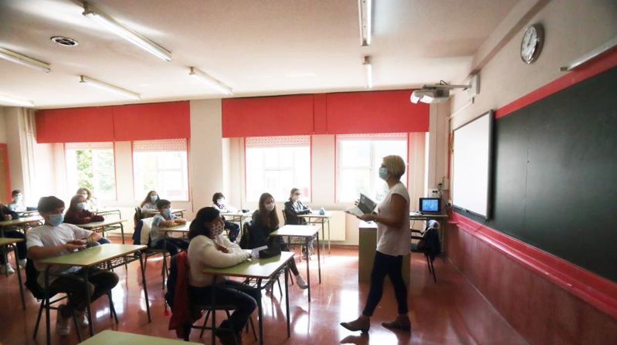 Una clase gallega, en foto de archivo