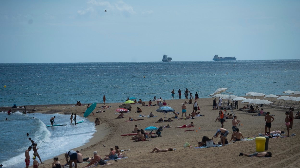 La playa de Barcelona, el pasado mes de agosto