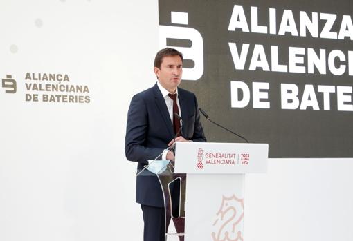 Imagen del CEO de Power Electronics, David Salvo, en el acto celebrado en Valencia