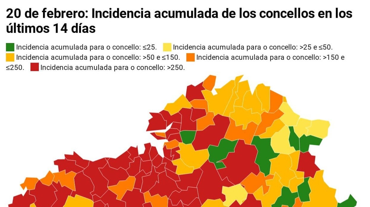 Consulta el número de casos por municipio en Galicia