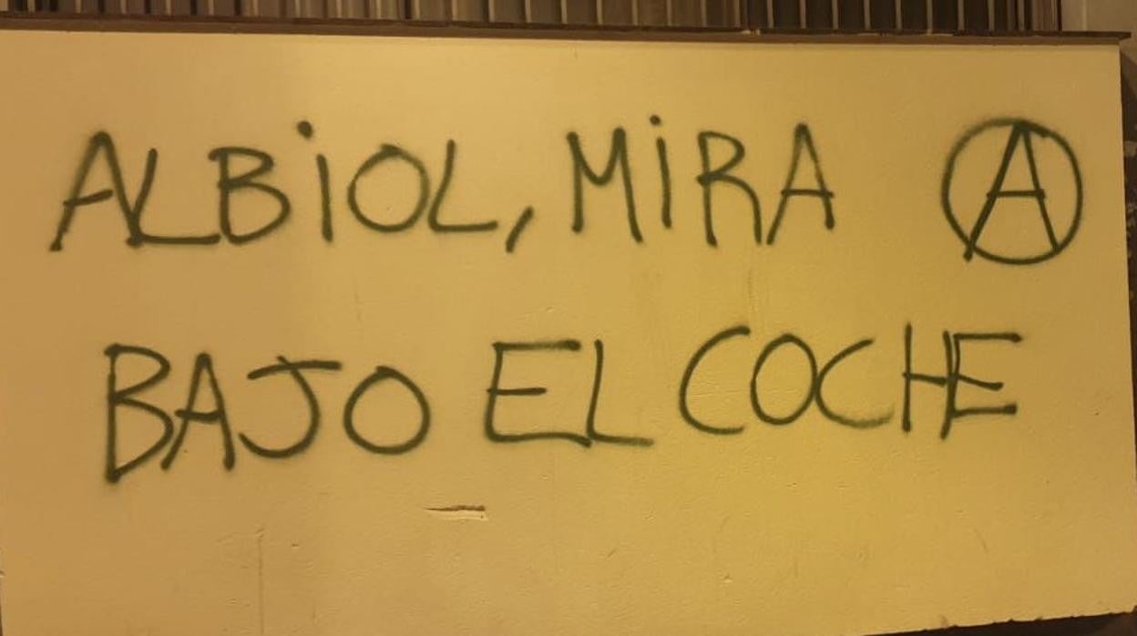 La pintada amenazante denunciada por Albiol