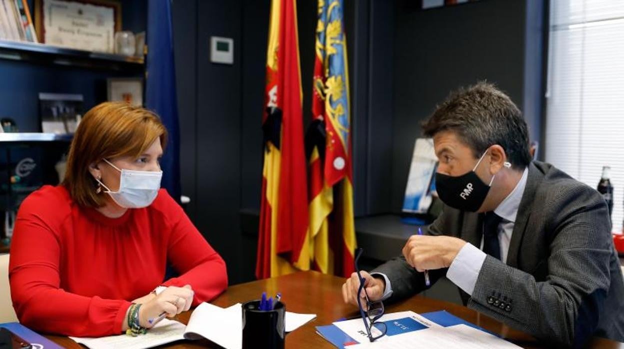 Isabel Bonig y Carlos Mazón, en una reunión