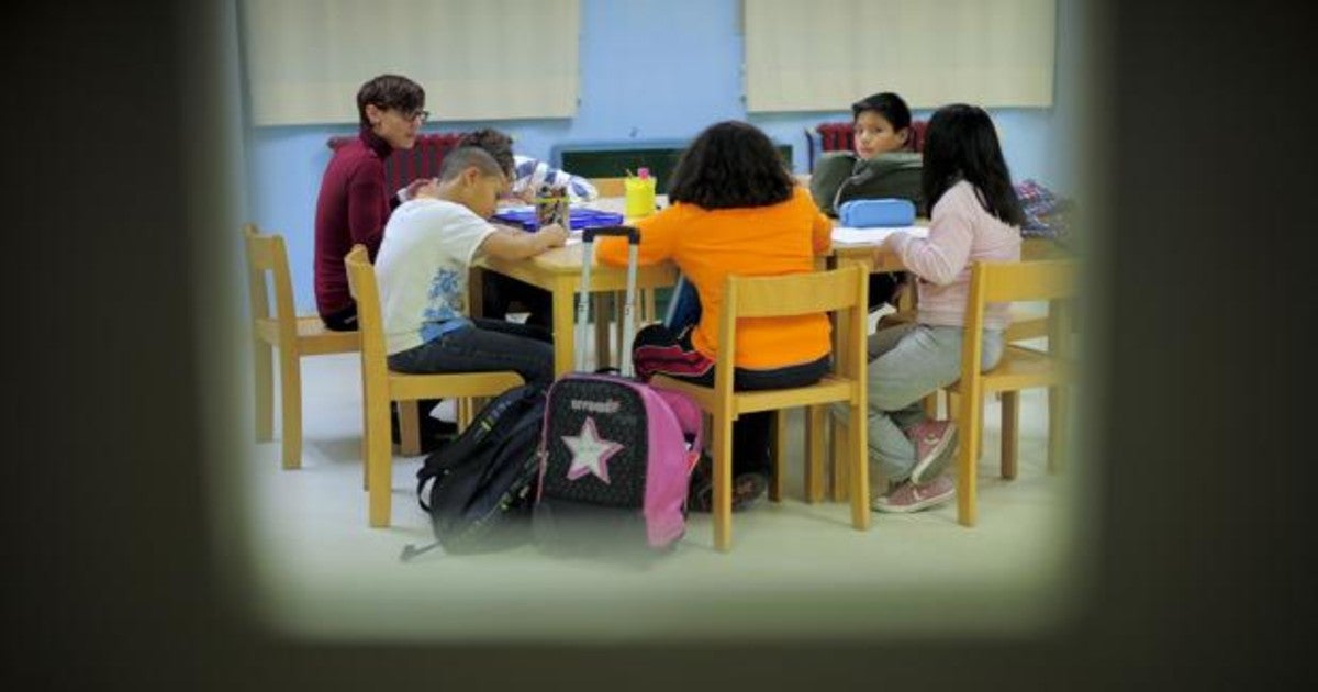 Alumnos en un centro de Educación Primaria en Cataluña