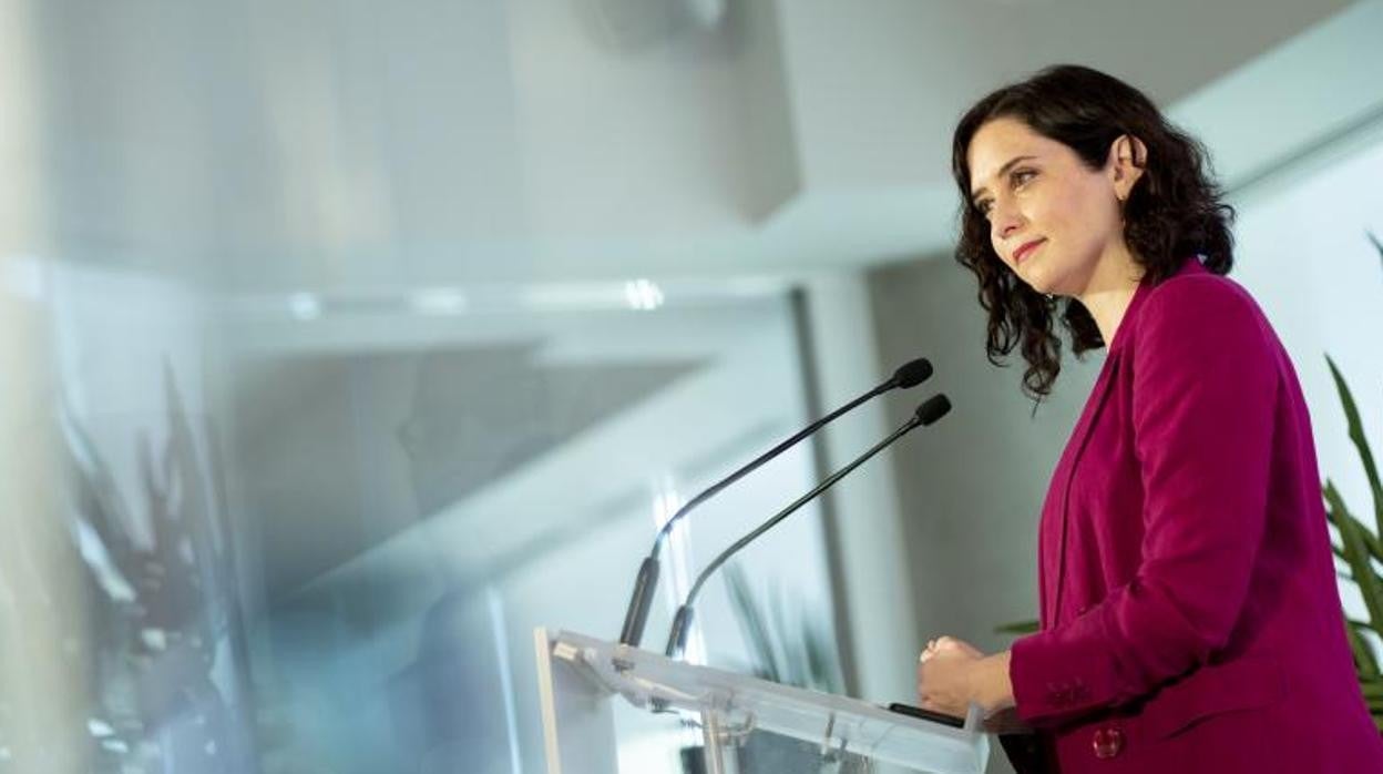La presidenta Isabel Díaz Ayuso, en el Foro ABC