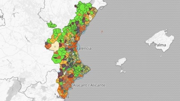 Desescalada de las restricciones en Valencia: evolución de los diez municipios con más contagios de coronavirus