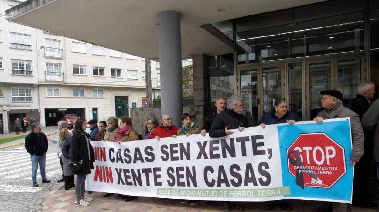 Manifestación contra un desahucio en Ferrol en una imagen de archivo