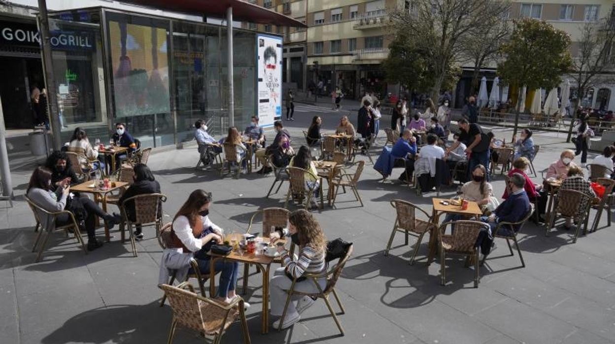 Una terraza de Santiago de Compostela en una imagen de archivo