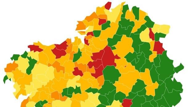 Coronavirus Galicia: esta es la incidencia y el número de casos de tu concello a 7 y a 14 días