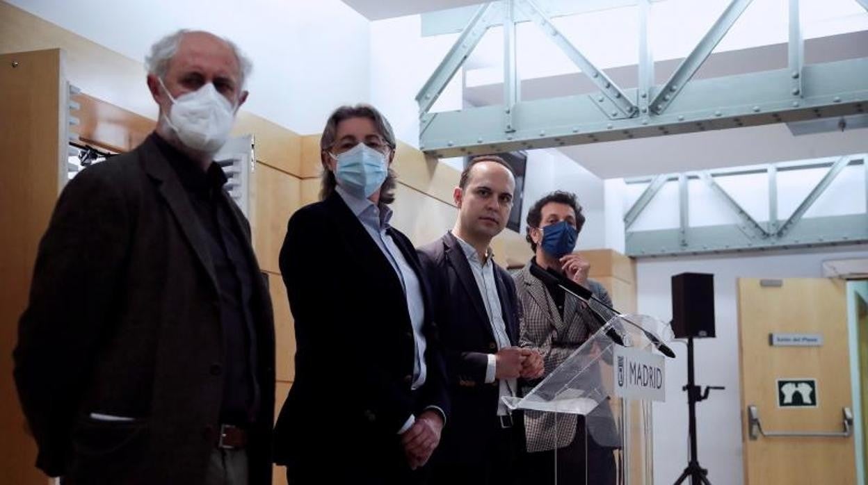 Los cuatro ediles de Más Madrid que ayer hicieron oficial su ruptura con el sector que representa Rita Maestre