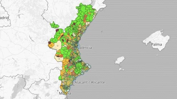 Estos son los municipios valencianos con nuevos rebrotes de coronavirus