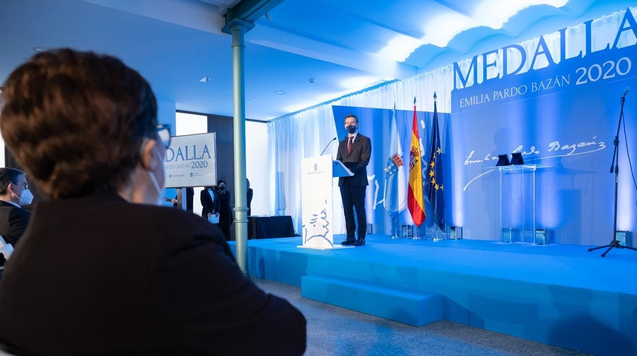 Feijóo en su discurso en la entrega de las medallas Pardo Bazán