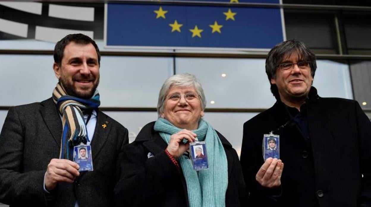 Carles Puigdemot en el Parlamento Europeo