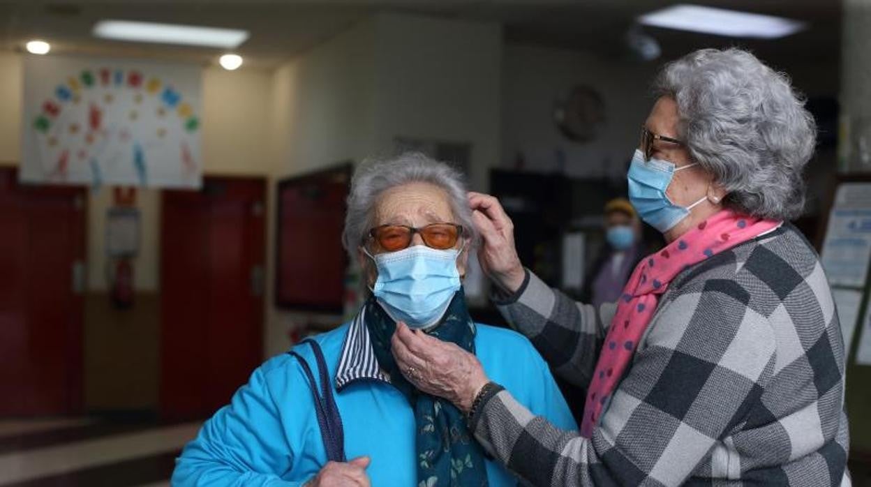 Usuaria de una residencia de ancianos de Pontevedra