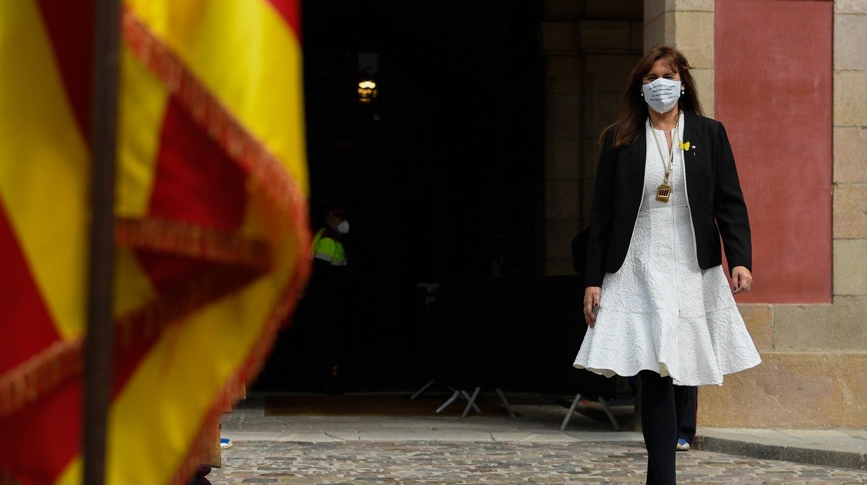 Laura Borràs, tras ser elegida como presidenta del Parlament