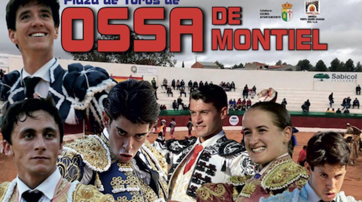 Cartel con los toreros que torearán en Ossa de Montiel