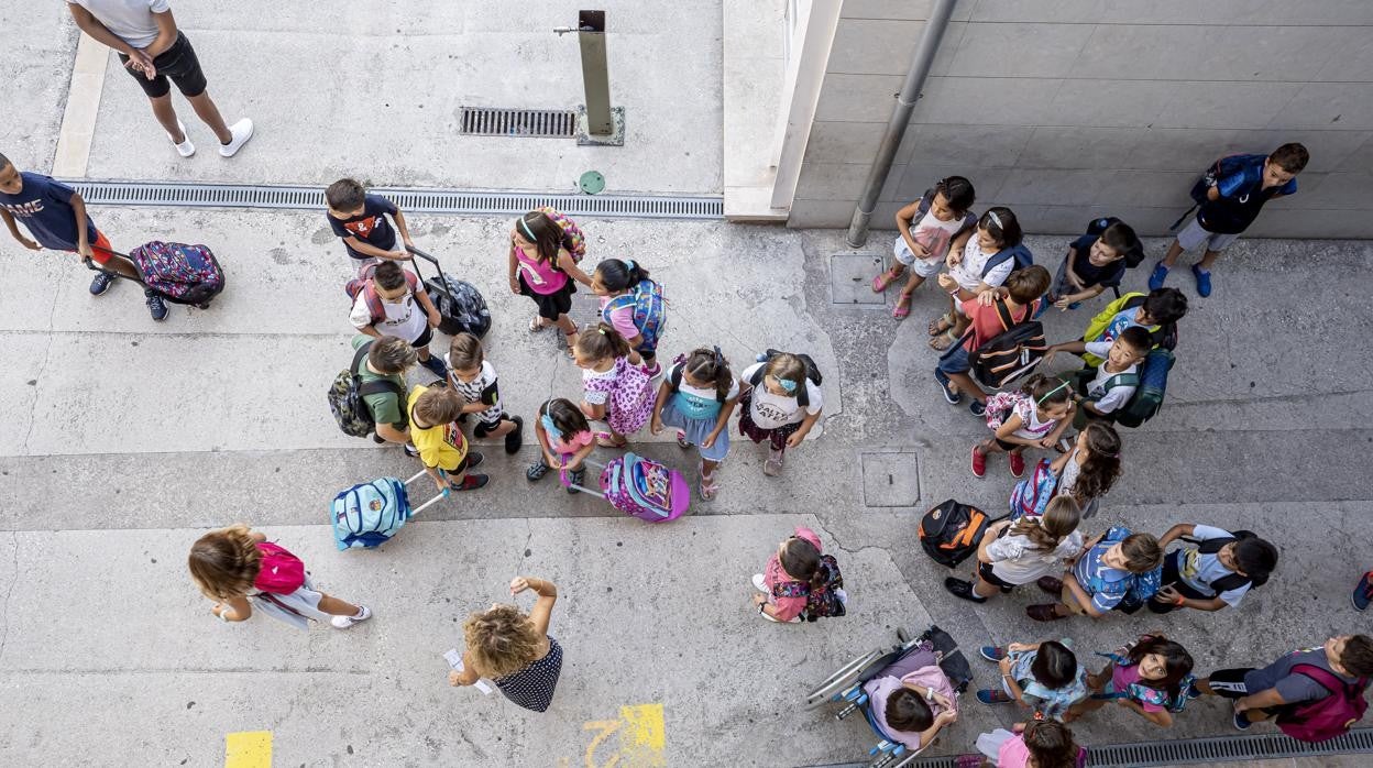 Alumnos en un colegio de la Comunidad Valenciana