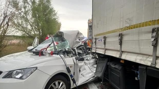 Un muerto en una colisión múltiple en la autovía A-62 en Tordesillas