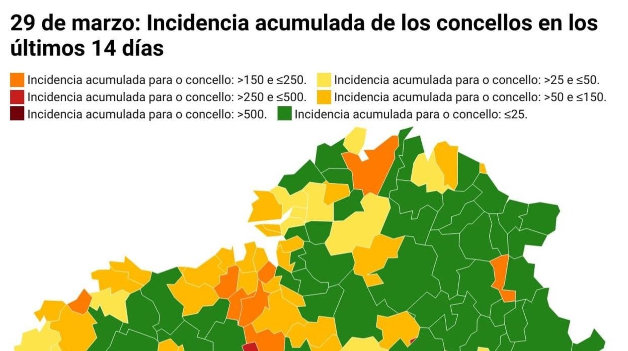 Coronavirus Galicia: descubre la situación epidemiológica de tu concello en plena Semana Santa