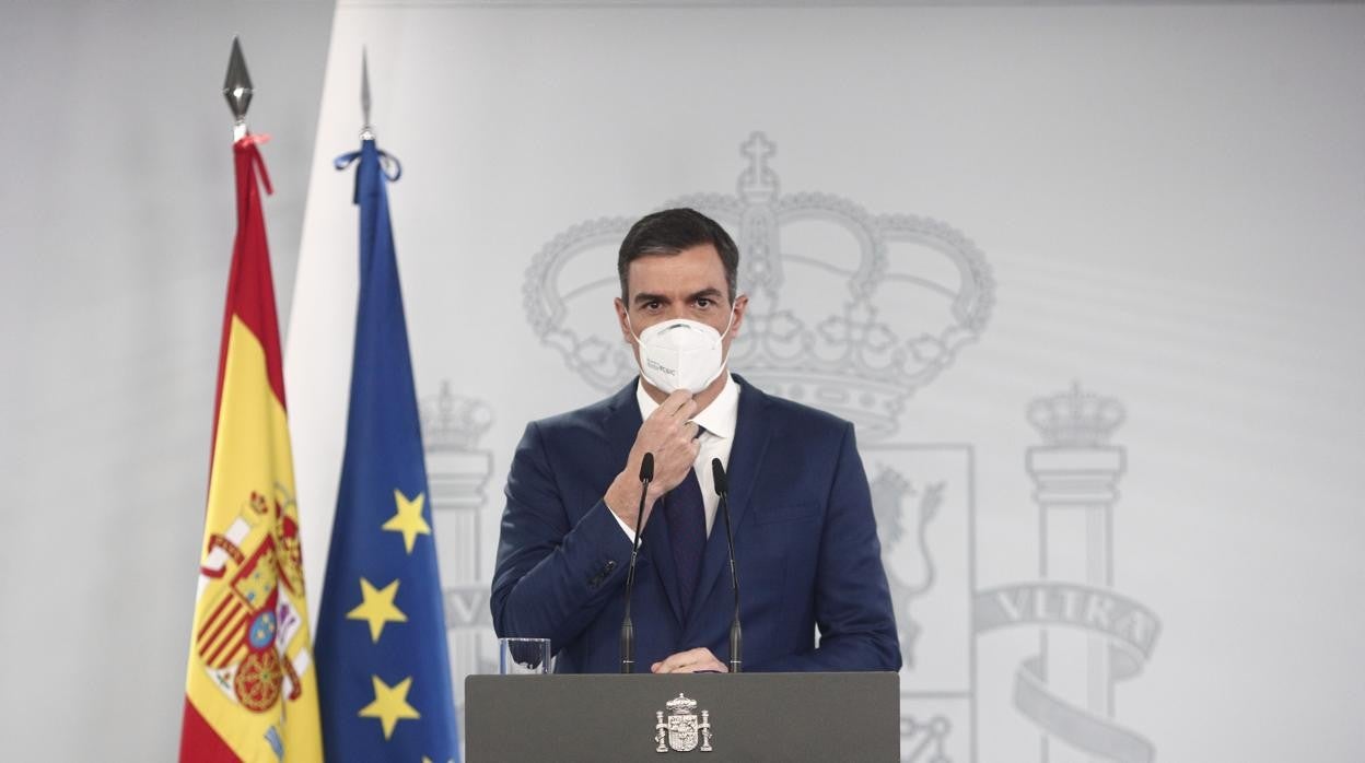 Pedro Sánchez durante la rueda posterior al Consejo de Ministros