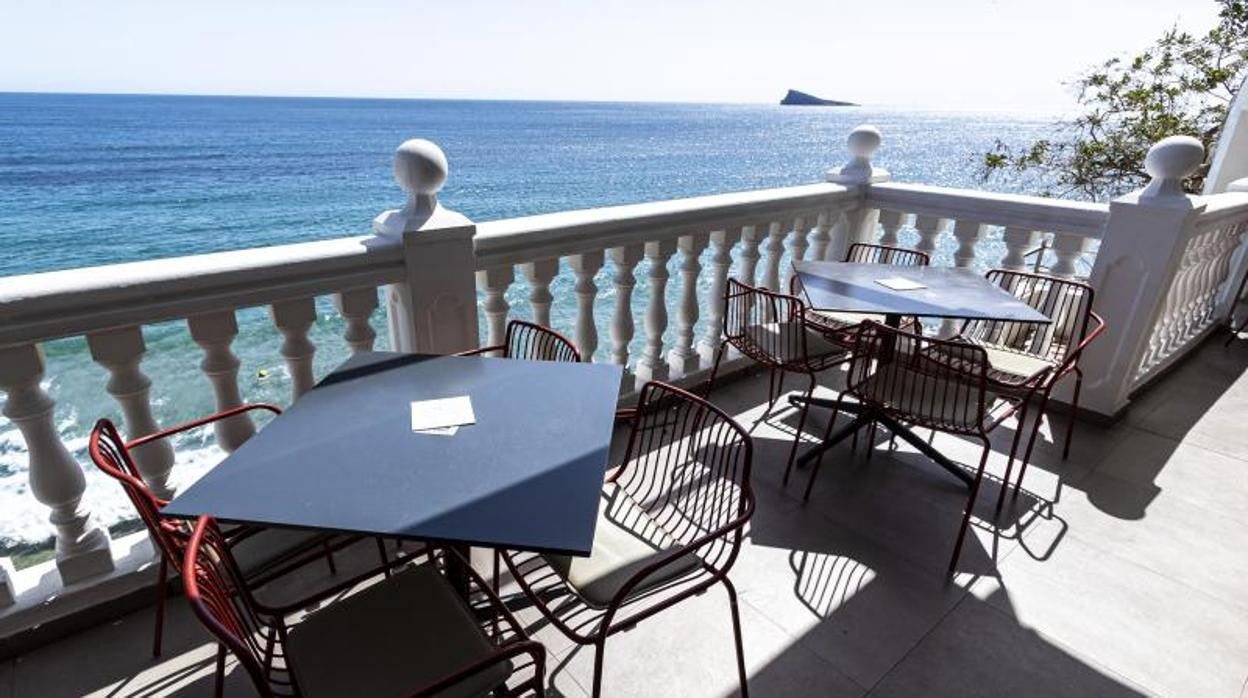 Una terraza de cafetería en Benidorm, esta Semana Santa