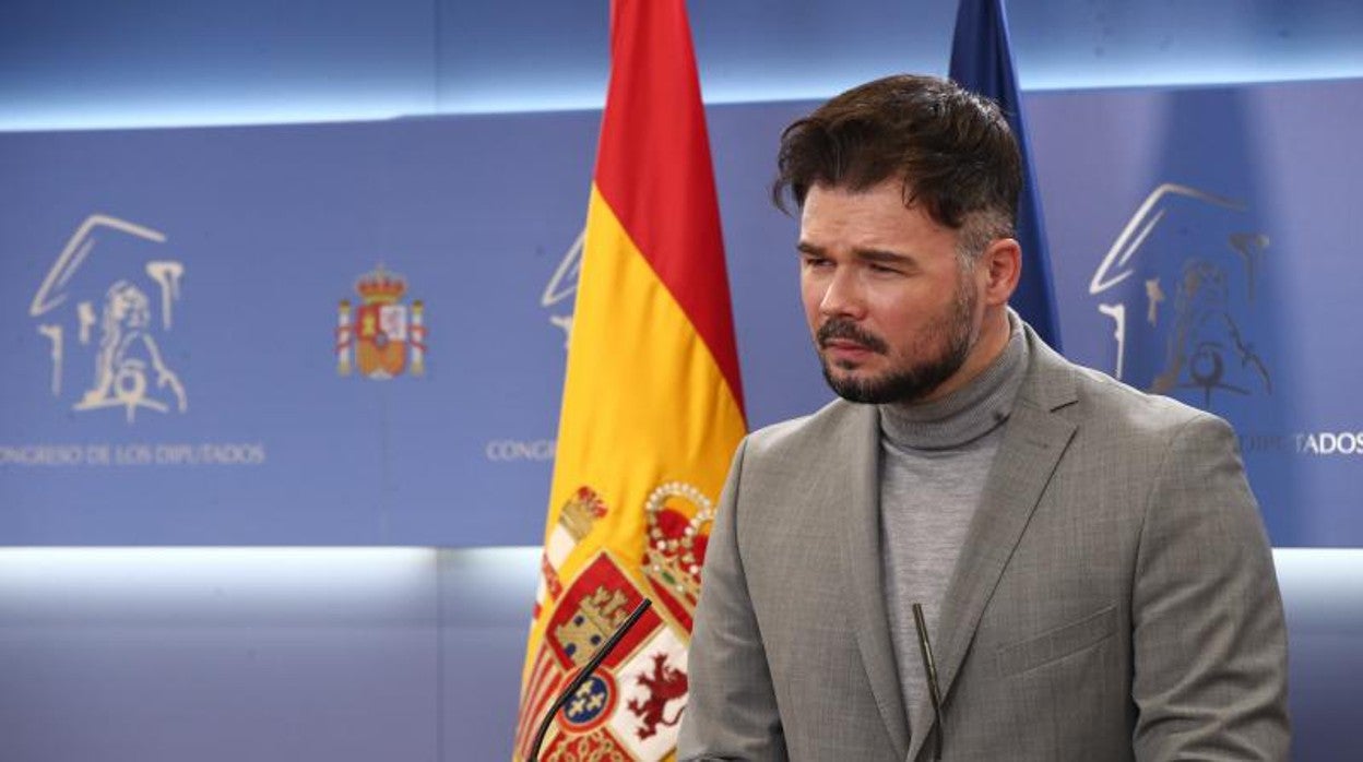 El portavoz de ERC en el Congreso, Gabriel Rufián