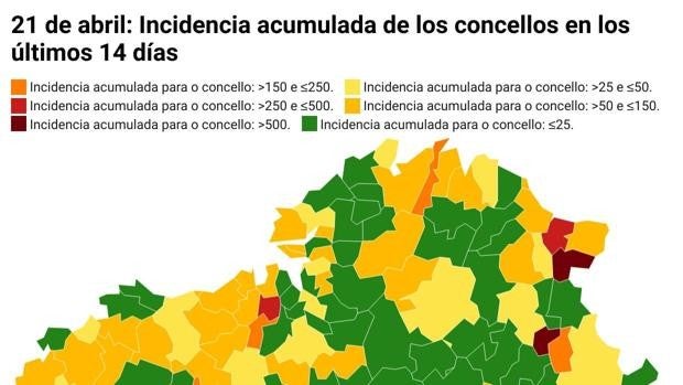 Coronavirus Galicia: descubre la incidencia acumulada y los casos de tu concello tras la reunión del comité clínico