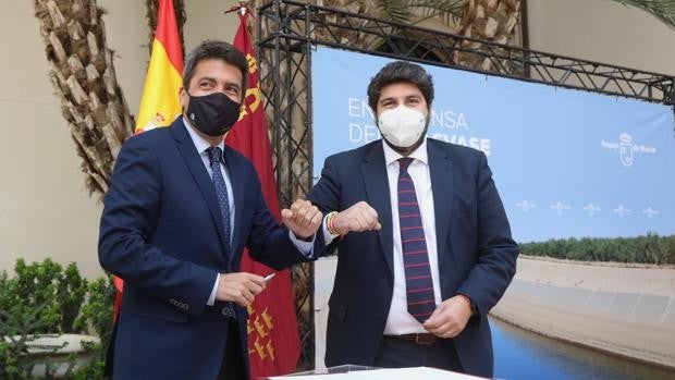 Carlos Mazón reitera su ofrecimiento a Ximo Puig a sumarse a Murcia en defensa del trasvase Tajo-Segura