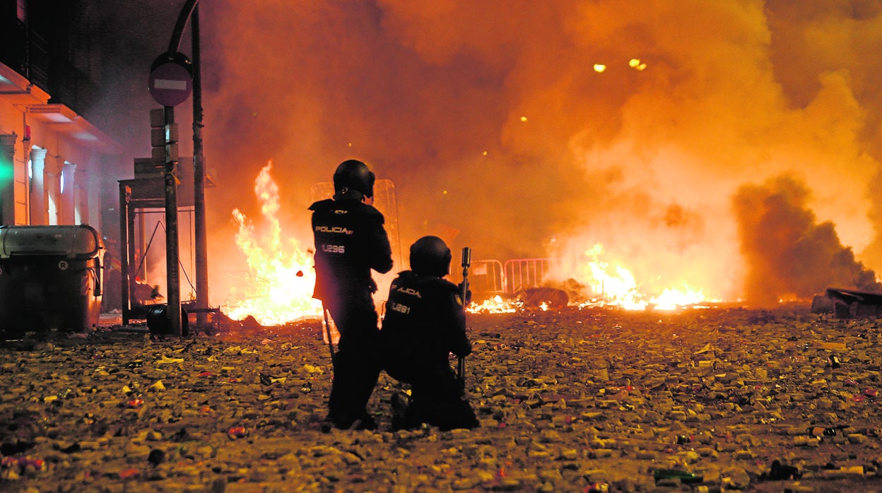 Reacciones independentistas en las calles tras la sentencia del «procés».