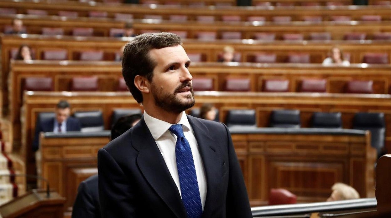 El presidente del Partido Popular, Pablo Casado