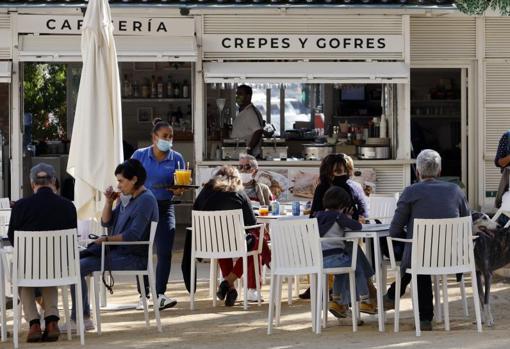 Terraza de una cafetería