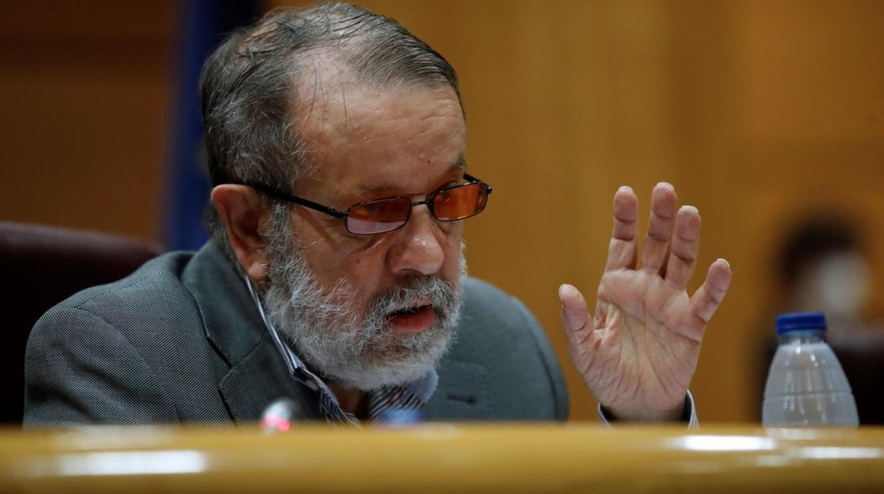 Francisco Fernández Marugán durante su comparecencia ante el Senado este martes