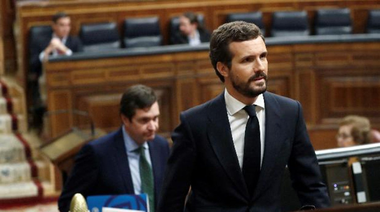 El presidente el Partido Popular, Pablo Casado