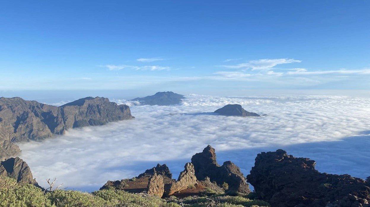 Vista de La Palma desde uno de los puntos más alto de la isla