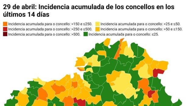 Coronavirus Galicia: descubre la incidencia y los casos de tu concello este jueves