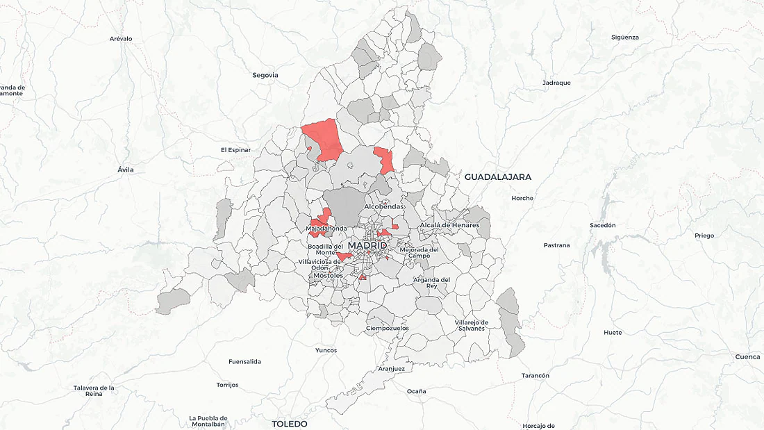 Mapa confinamiento Madrid | Se cierran cinco nuevas zonas de salud pero se abren cuatro y dos municipios