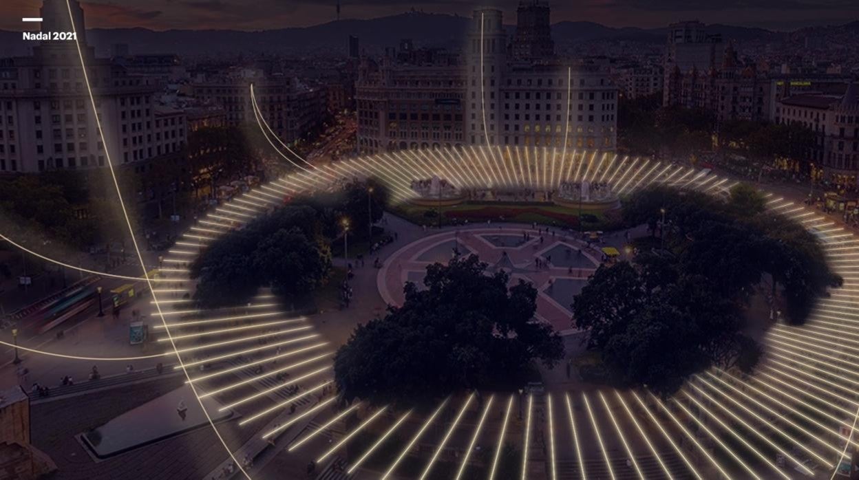 Nuevo diseño de luces presentado para Plaza Cataluña