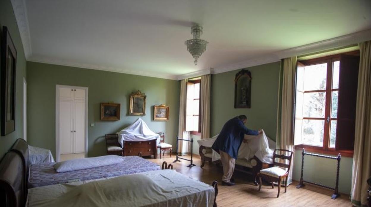 Una de las habitaciones del Pazo de Meirás