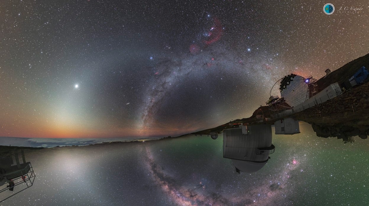 Cielo nocturno desde el Roque de Los Muchachos