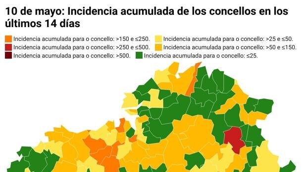 Coronavirus Galicia: comprueba la incidencia y los casos de tu concello tras el primer día sin estado de alarma