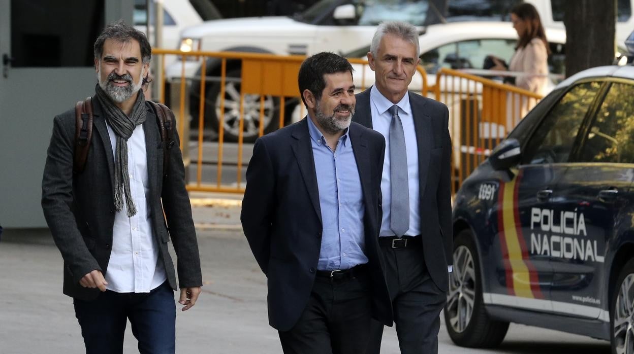 Declaración ante la juez de la Audiencia Nacional de los miembros de la ANC y Omniun, Jordi Cuixart y Jordi Sánchez
