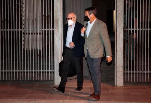 El empresario detenido Federico Ferrando, tras prestar declaración y quedar en libertad provisional