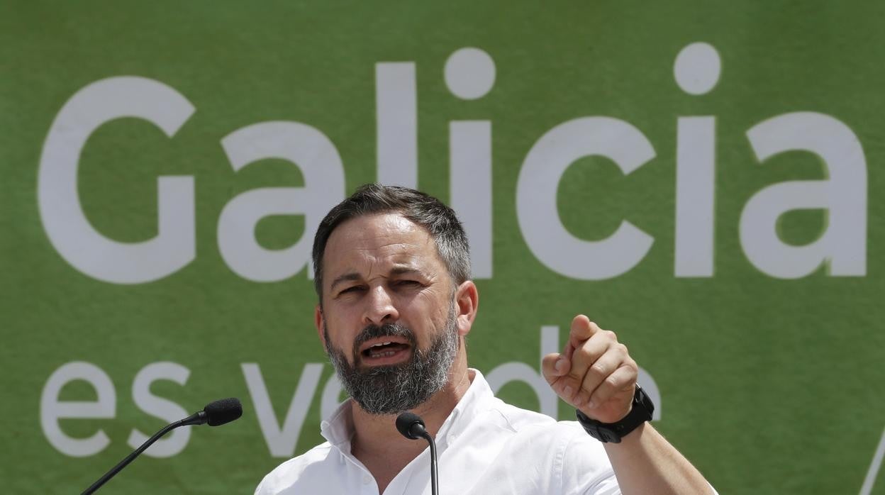 Mitin de Vox durante la campaña gallega