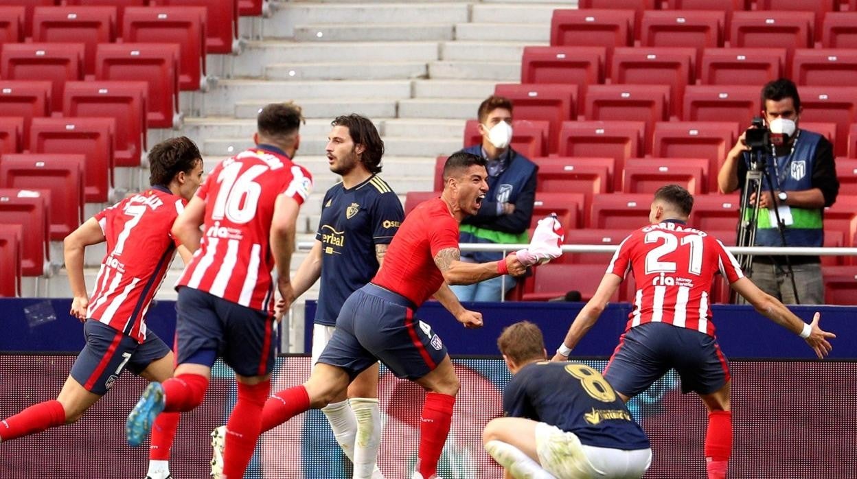 El Atlético de Madrid contra el Osasuna en un partido anterior