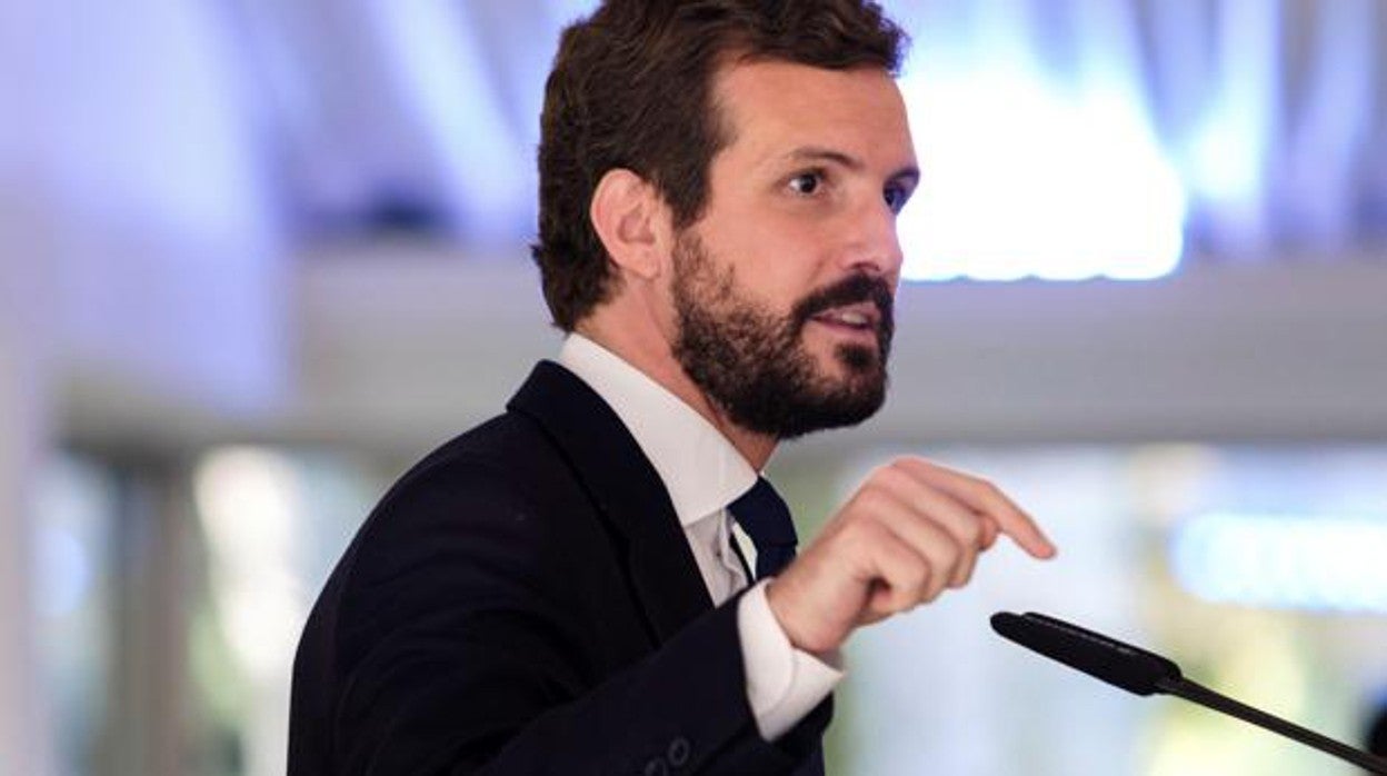 El presidente del PP, Pablo Casado