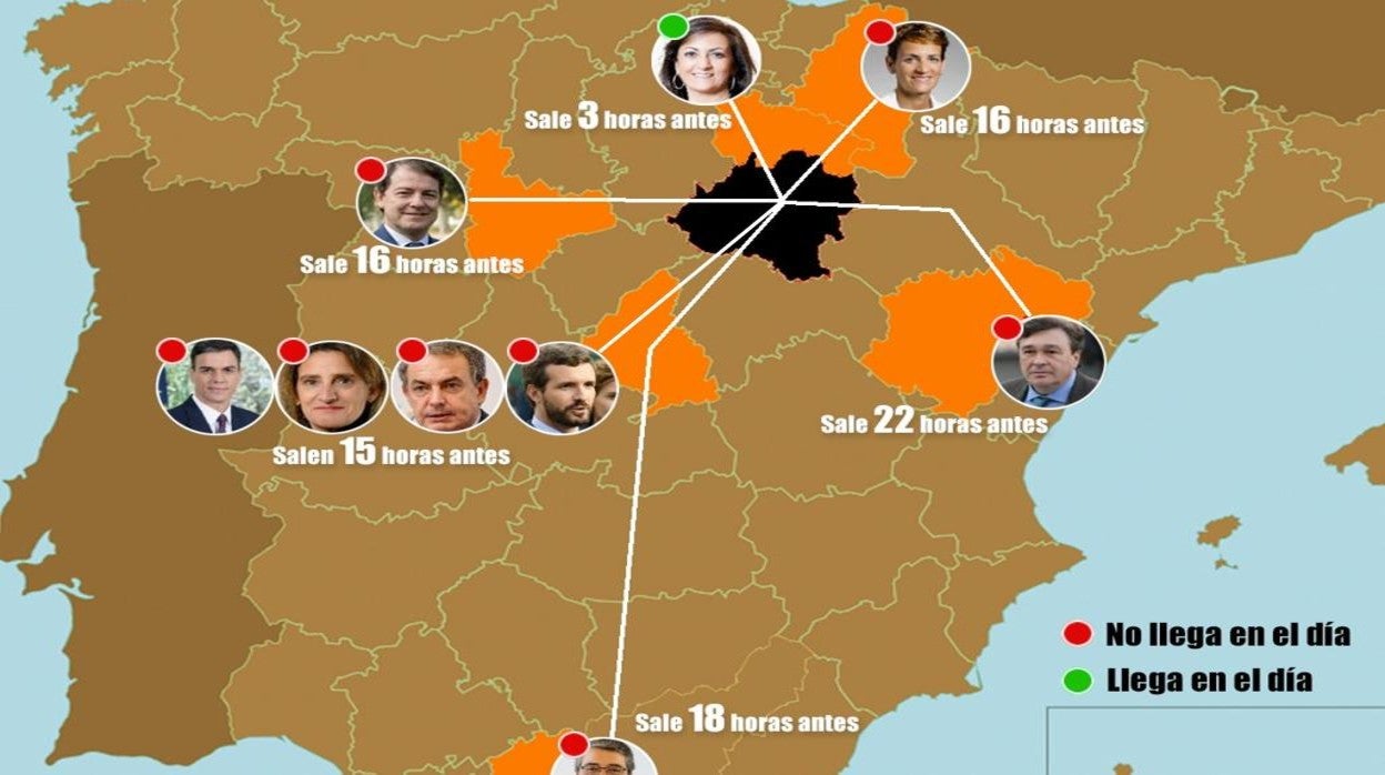 Mapa irónico de Soria ¡Ya! sobre las dificultades del transporte público