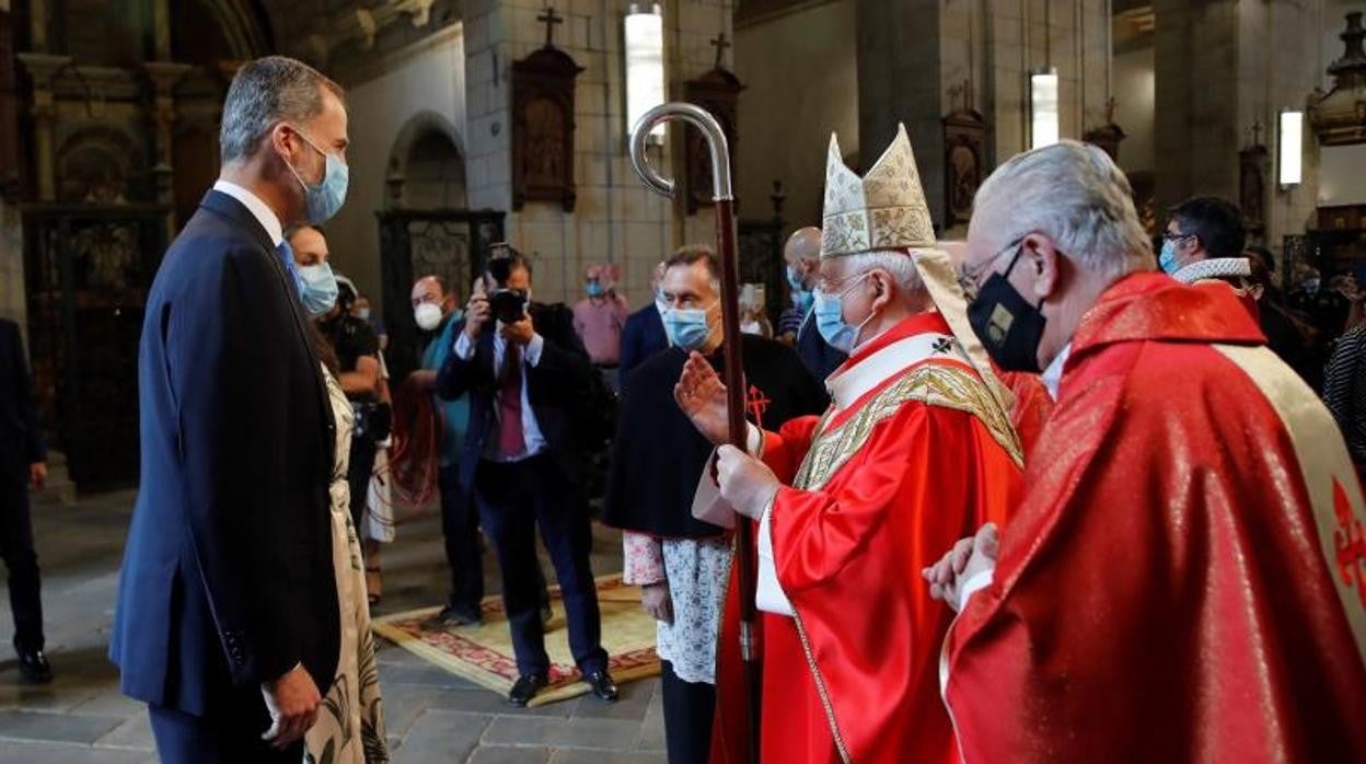 Don Felipe en su último viaje a Santiago de Compostela en verano de 2020