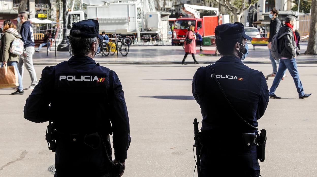 Imagen de archivo de la Policía Nacional en Valencia