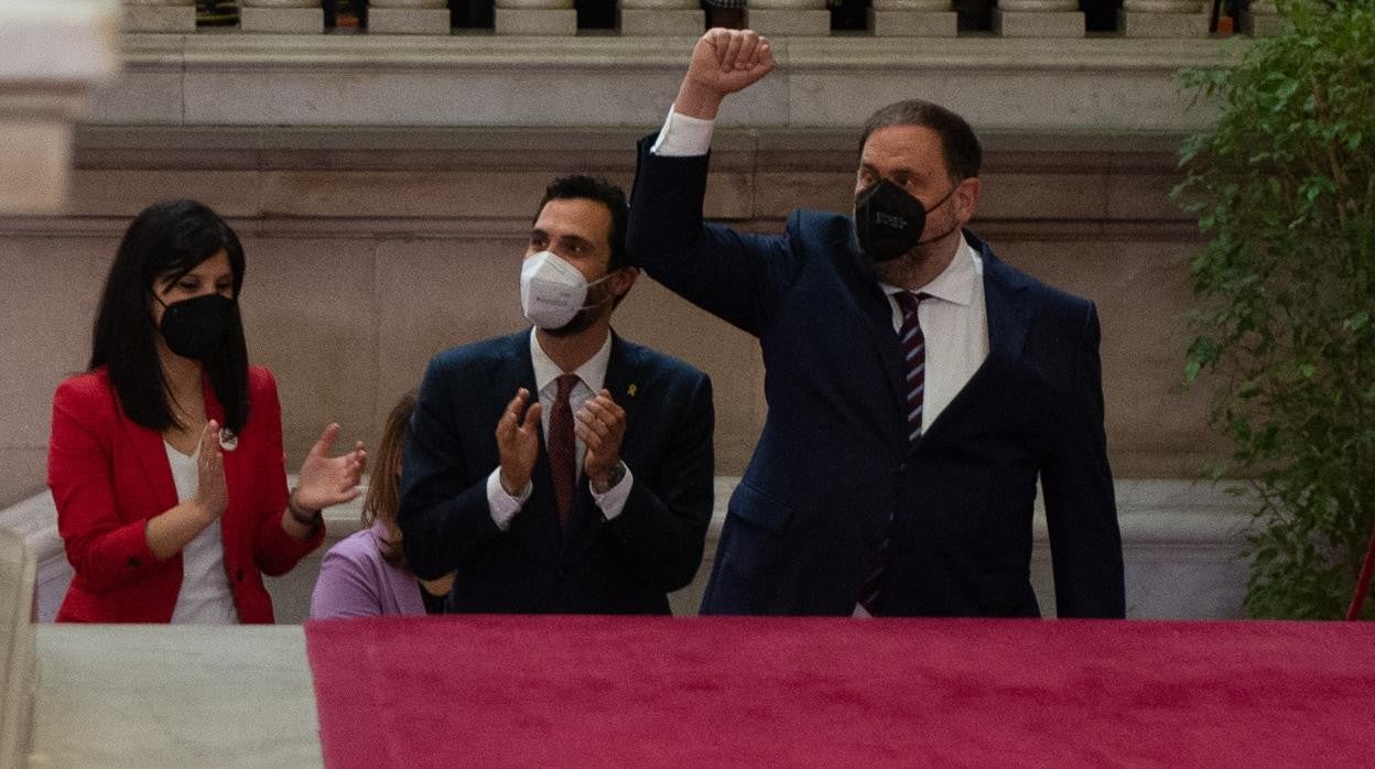 Oriol Junqueras, en el Parlament