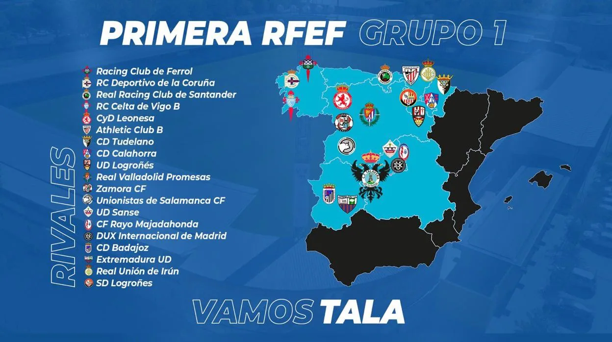 El CF Talavera ha quedado encuadrado en el grupo oeste de la Primera RFEF